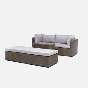 Sunfun Urla Kahve Rattan Oturma Grubu 