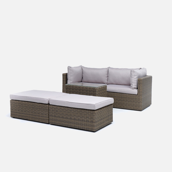 Sunfun Urla Kahve Rattan Oturma Grubu 