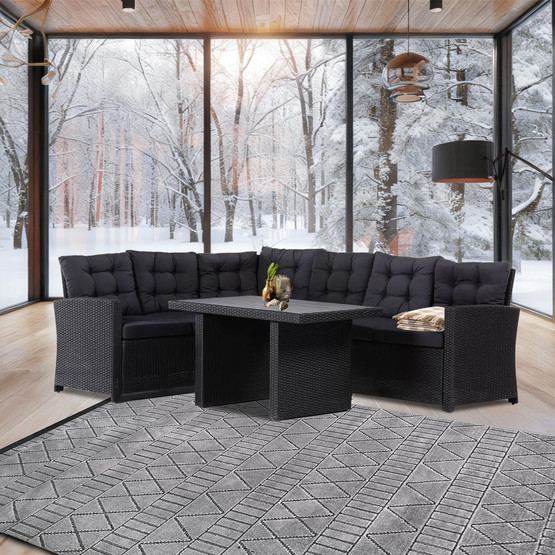 Sunfun Susia Rattan Siyah Köşe Oturma Grubu
 