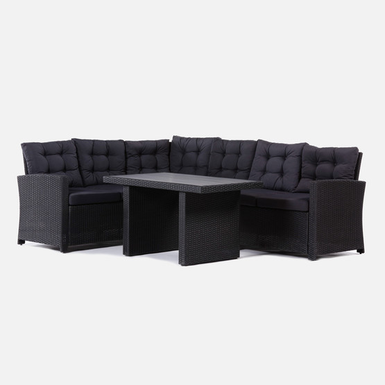 Sunfun Susia Rattan Siyah Köşe Oturma Grubu  
 