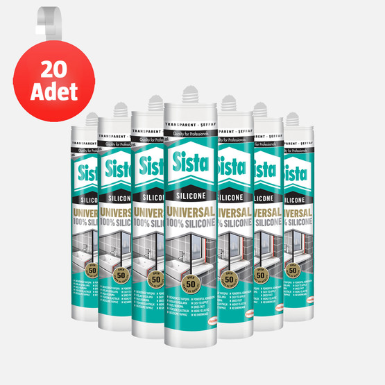 Sista Universal 20'li %100 Silikon Şeffaf 280 ml