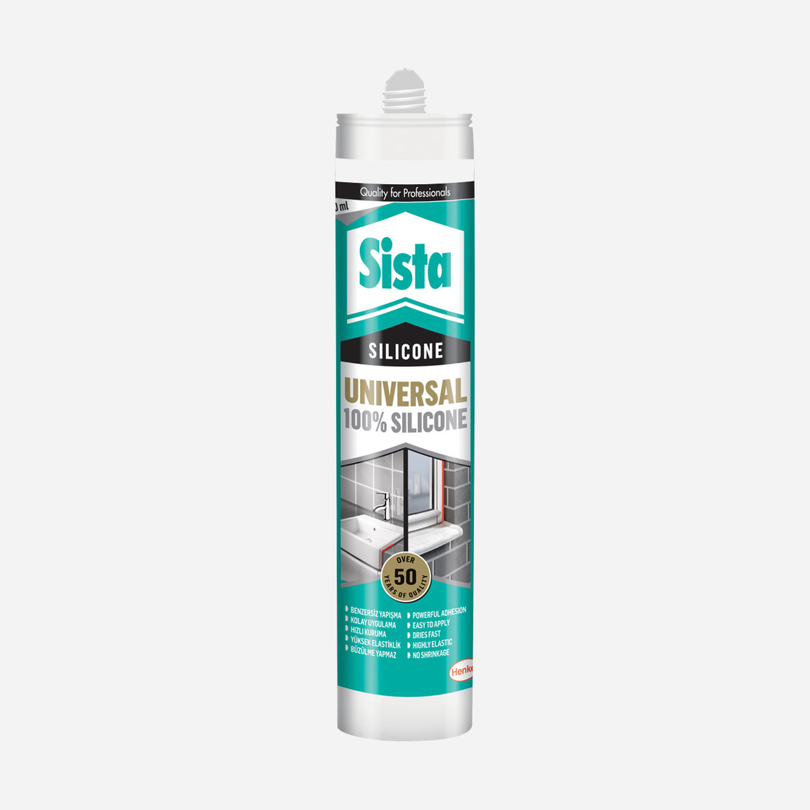    Sista Universal 20'li %100 Silikon Beyaz 280 ml 