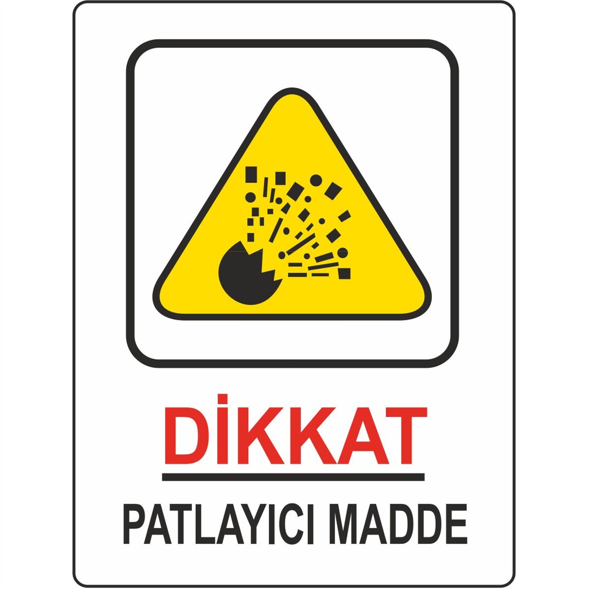   Extra Fix 25x35 cm Pvc Dikkat Patlayı Madde   