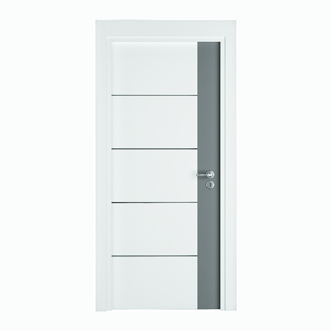    Woodest Antik Beyaz Fugalı 80x198 cm Melamin Kanat 