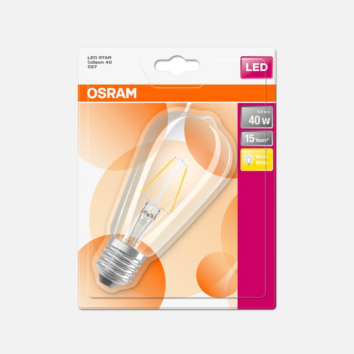    Osram Gold Edison 4 W Sarı Klasik E27 Duy Led Ampul   