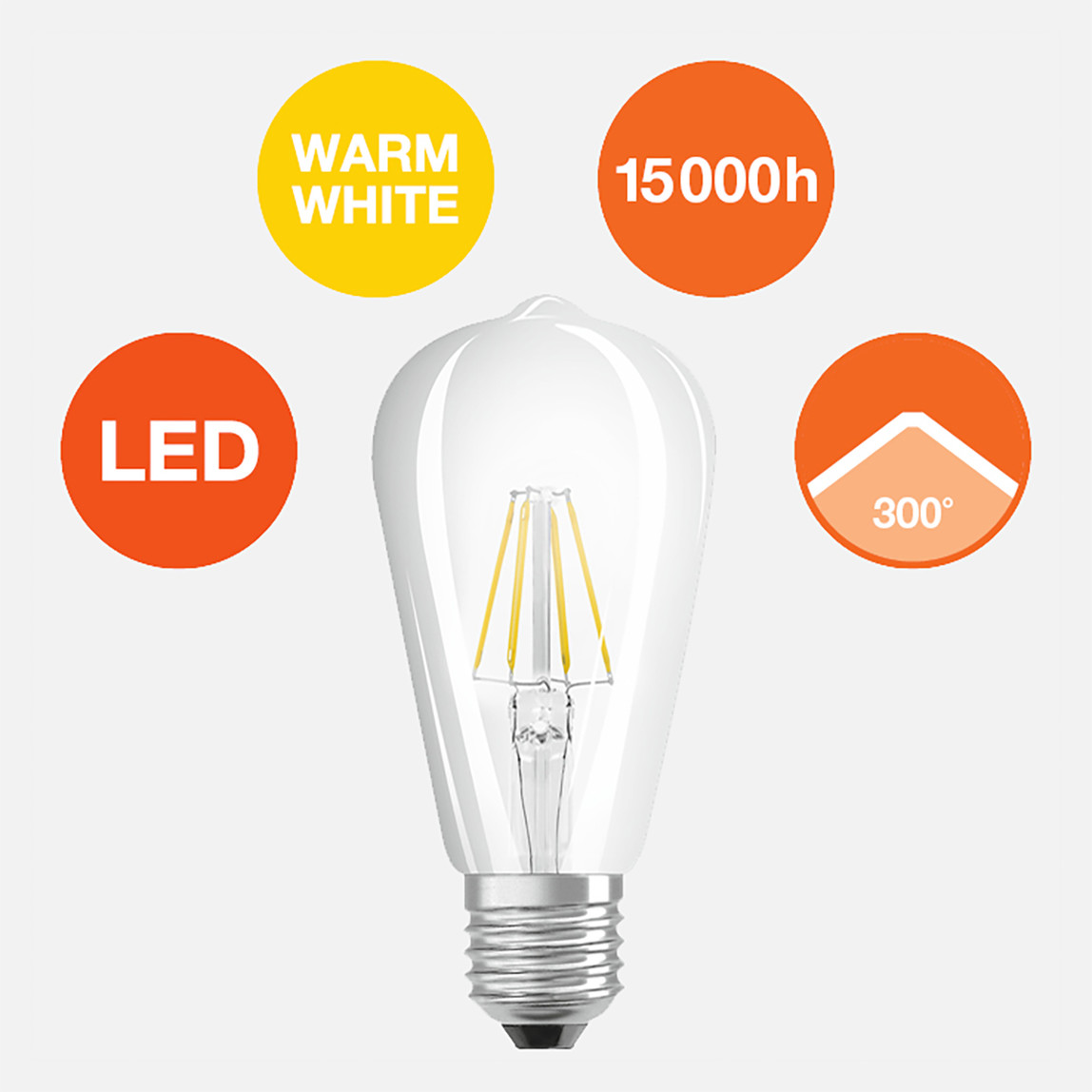    Osram Gold Edision 806 6 W Sarı Klasik E27 Duy Led Ampul   