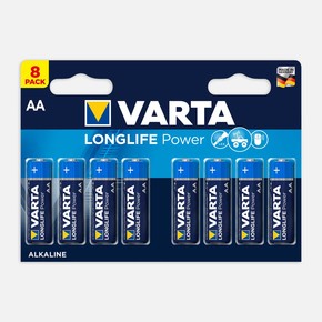 Varta Longlife Power AA 8 Li Alkaline Pil 