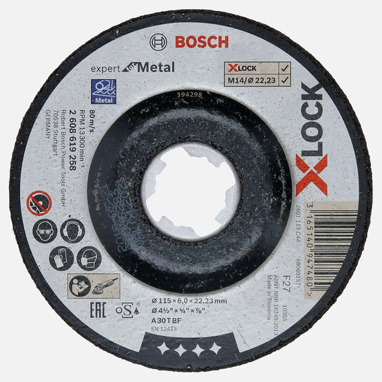 Bosch X-LOCK 115x6,0 mm Expert for Metal Taşlama Diski 