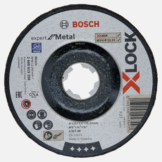 Bosch X-LOCK 125x6,0 mm Expert for Metal Taşlama Diski 