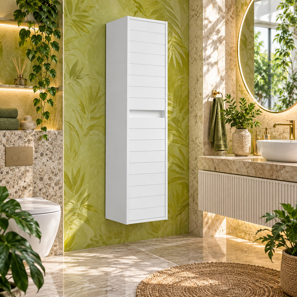    Bonitobagno Göksu 40 cm Banyo Boy Dolabı Beyaz 