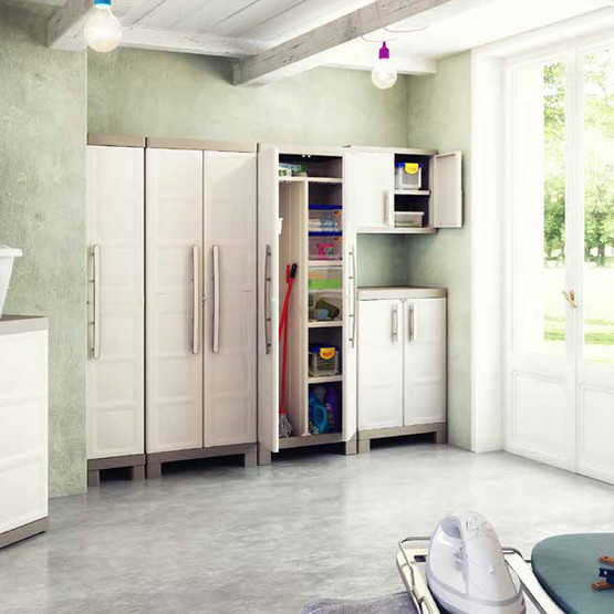 Keter Excellence 4 Raflı Plastik Dolap Bej