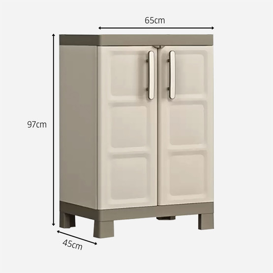 Keter Excellence 2 Raflı Plastik Dolap Bej