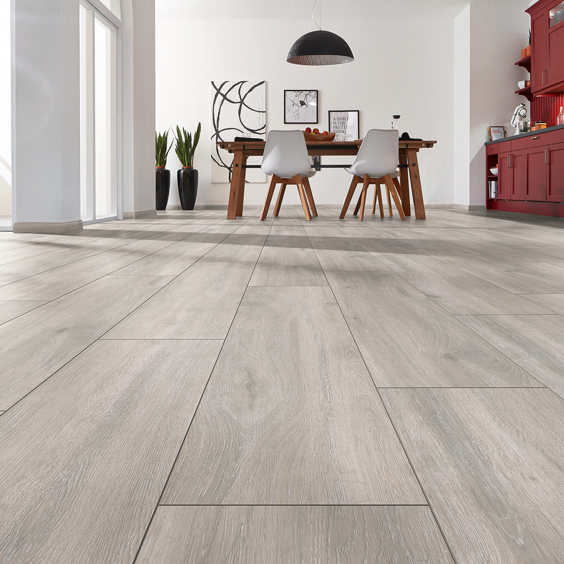    Euro Home Gümüş Meşe Laminat Parke 1285x192x8 mm 