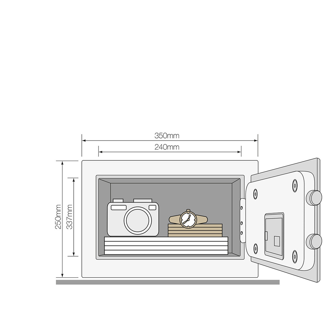    Yale YSEM/250/EG1 Dijital Siyah Elektronik Para Kasası 