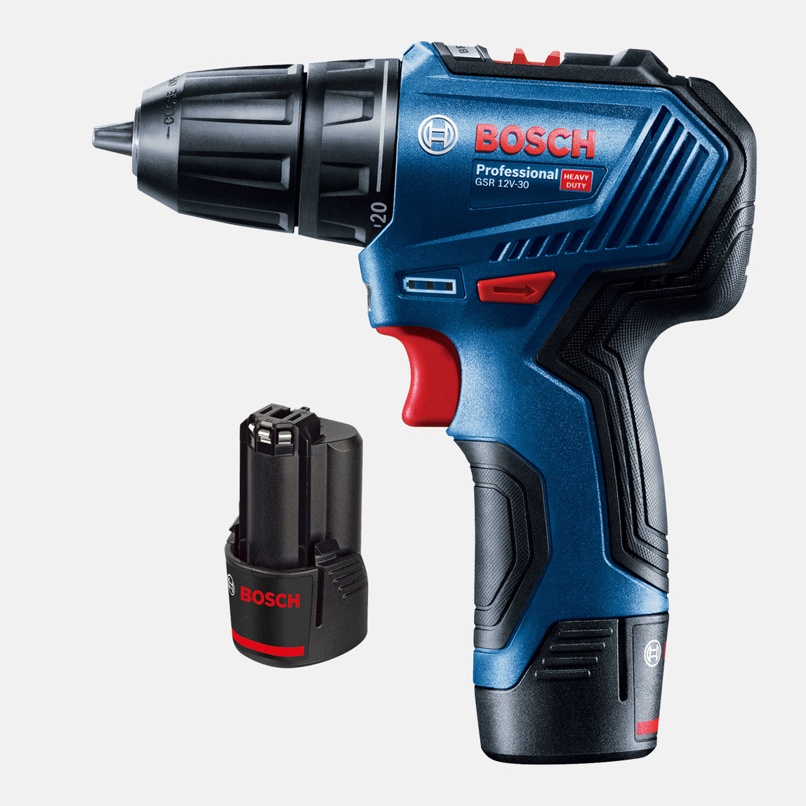    Bosch Profesyonel GSR-12V-30 12V Li-ion Çift Akülü Vidalama  