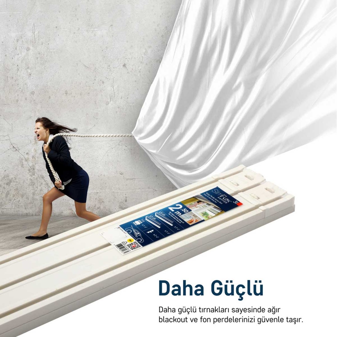    Slimflex Innova Sx 3'lü Pvc Korniş 