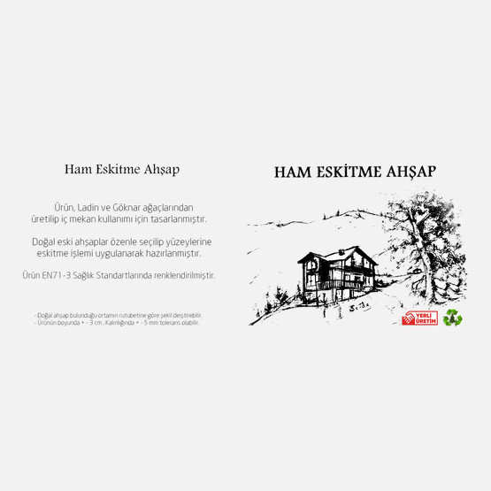 Szn Eskitme ahşap 13-15 cm 200x15x2,5 cm Ladin 51-Teak 