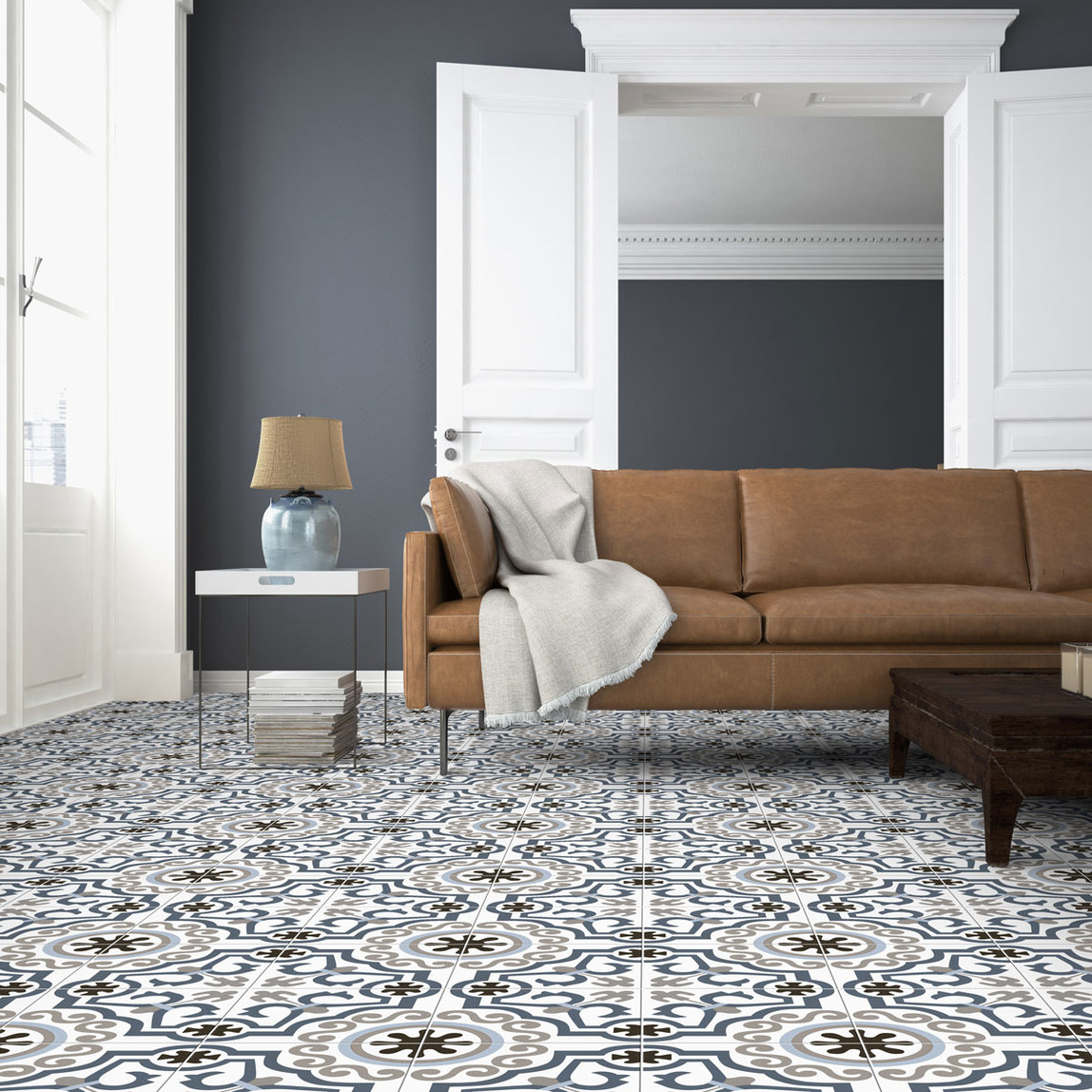    Ege Seramik 20x20 cm Alpha Yer Seramiği Mavi 