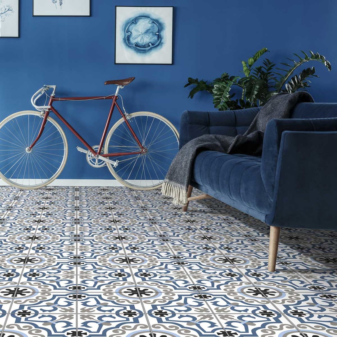    Ege Seramik 20x20 cm Alpha Yer Seramiği Mavi 