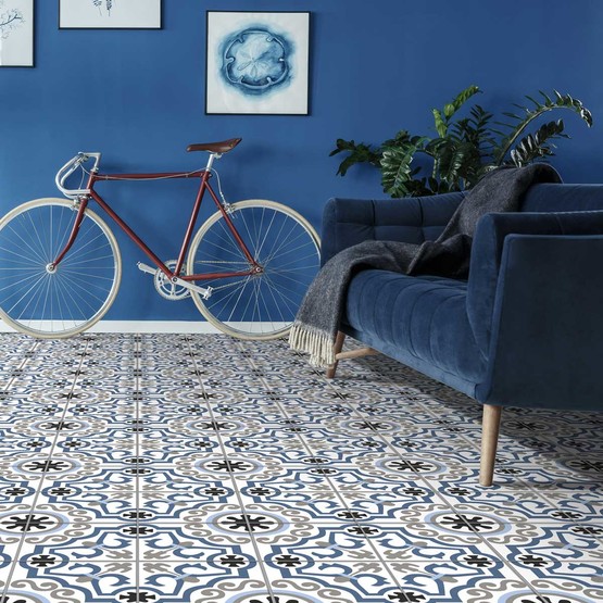 Ege Seramik 20x20 cm Alpha Yer Seramiği Mavi