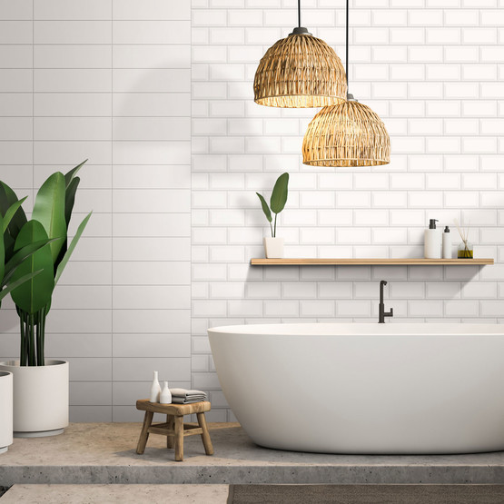 Ege Seramik Metro Beyaz Duvar Seramiği 10x20 cm 