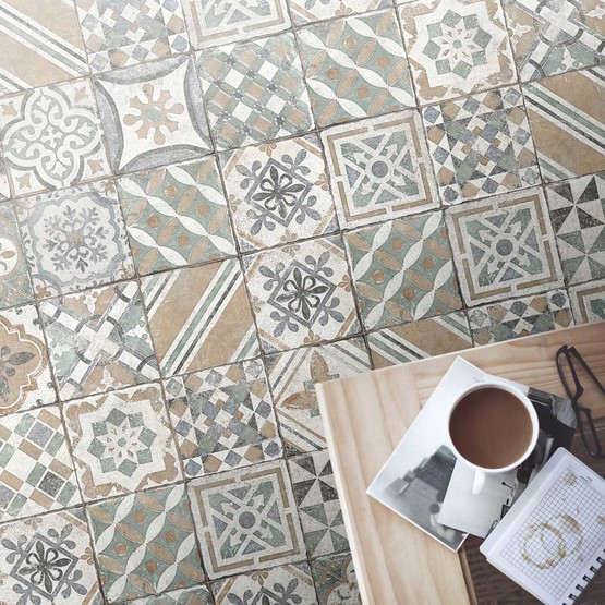 Ege Seramik Marrakesh Bej Mix Yer Seramiği 20x20cm 