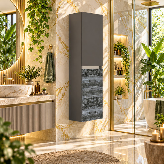 Gold Banyo Ronon 39 cm Banyo Boy Dolabı Siyah