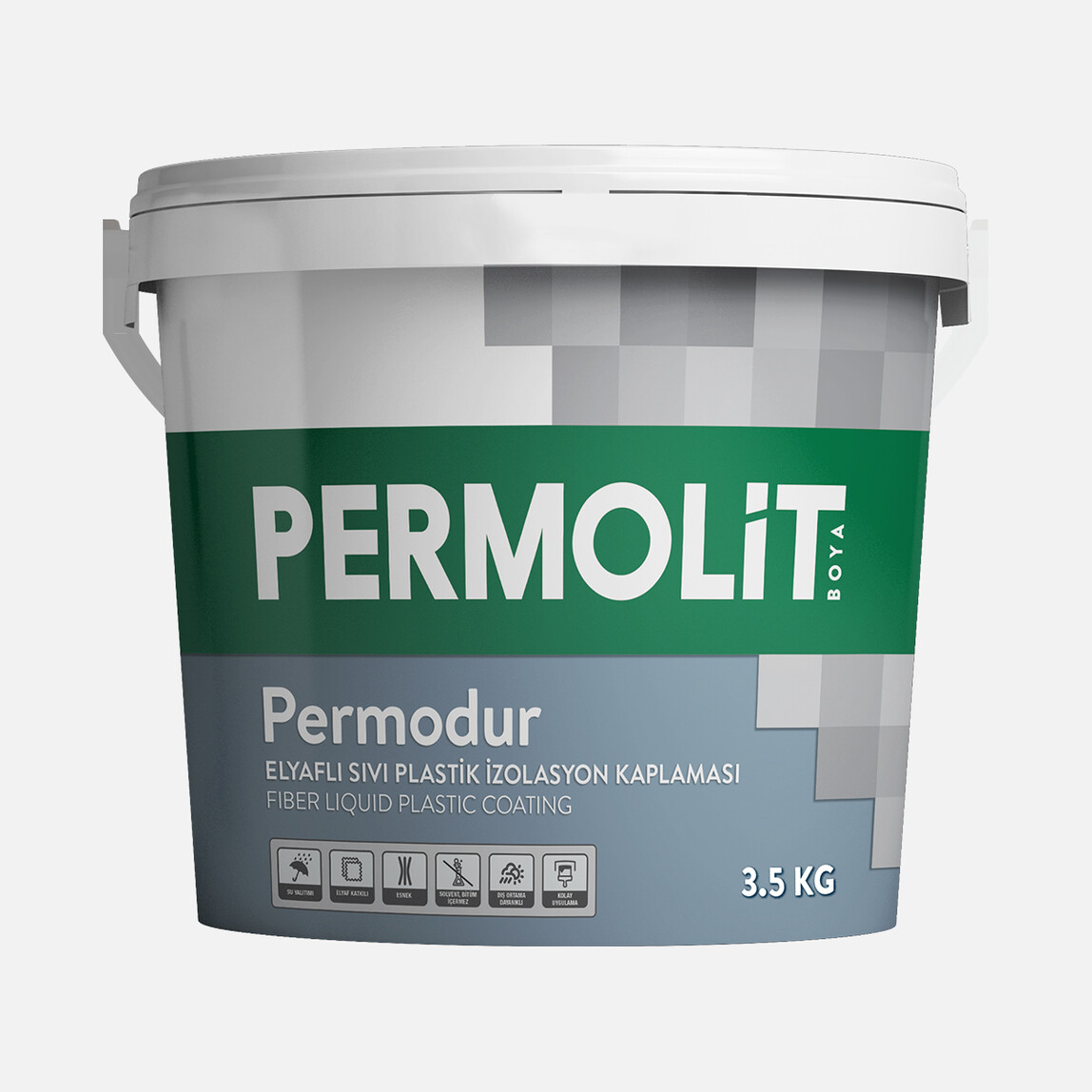    Permolit 3,5kg Elyaflı Sıvı Pls.İzolas. Kaplaması Permodur Permolit 