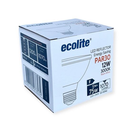 Ecolite Led Par30 12W 3000K E27
