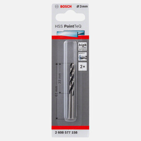 Bosch HSS-PointTec Metal Delme Ucu 3.0 mm 2'li Paket 