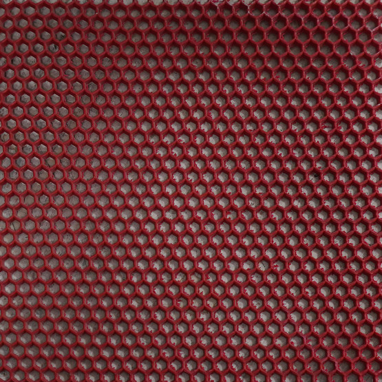 Güven Collection Petek Mat Dikdörtgen 4 mm 90 cm Paspas Kırmızı