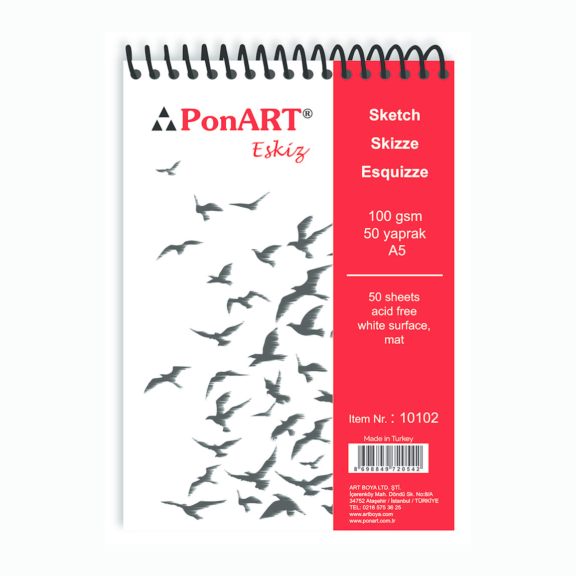    PonArt Eskiz Blok 100 gr 50 Yaprak  