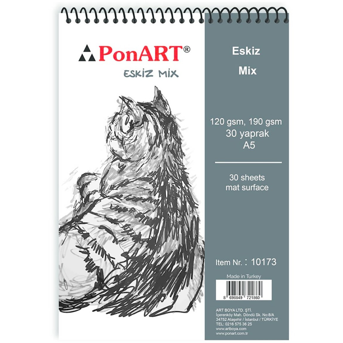    PonArt Eskiz Blok 17 gr 30 Yaprak  