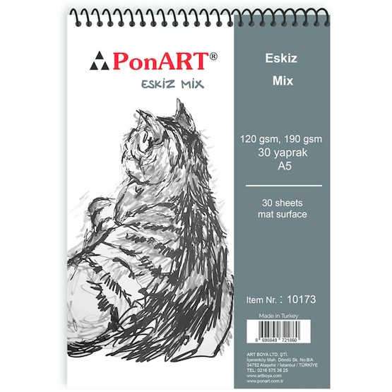 PonArt Eskiz Blok 17 gr 30 Yaprak 