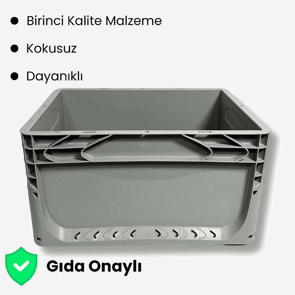    Euronorm Çok Amaçlı Taşıma ve Saklama Kasası Gri 21 lt 