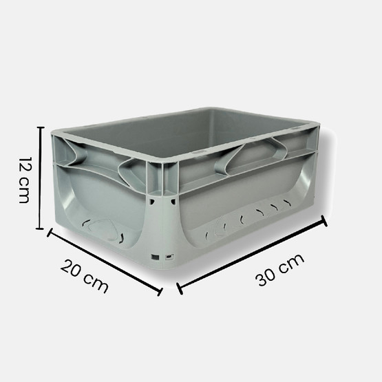 Euronorm Çok Amaçlı Taşıma ve Saklama Kasası Gri 5 lt