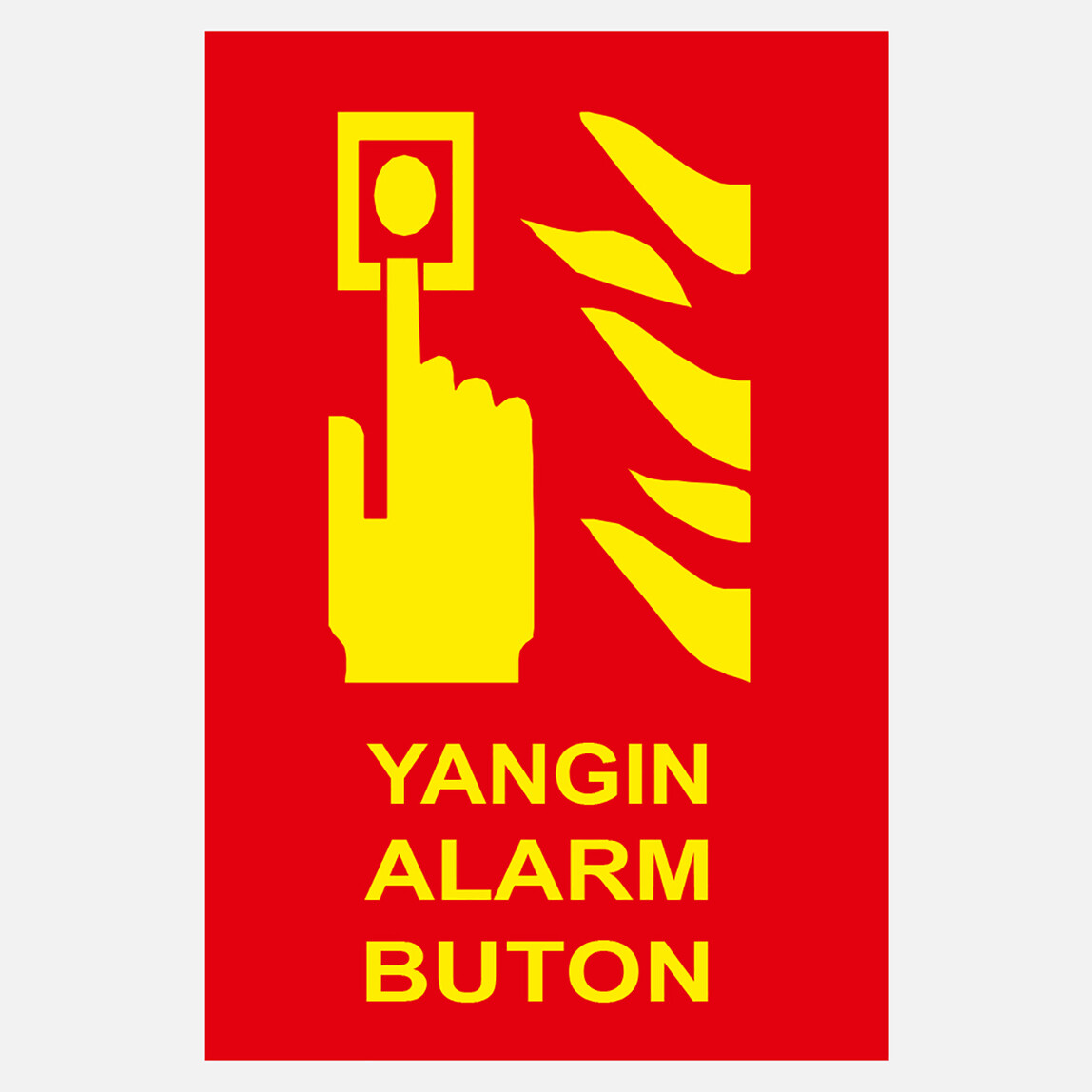    Ekstrafix Yf070 12X25 Fosforlu Yangın Alarm Butonu  