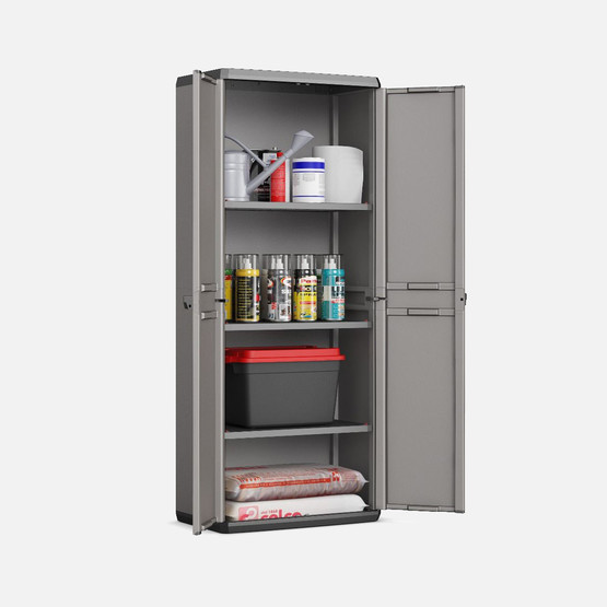 Keter Piu 3 Raflı Plastik Dolap Antrasit 