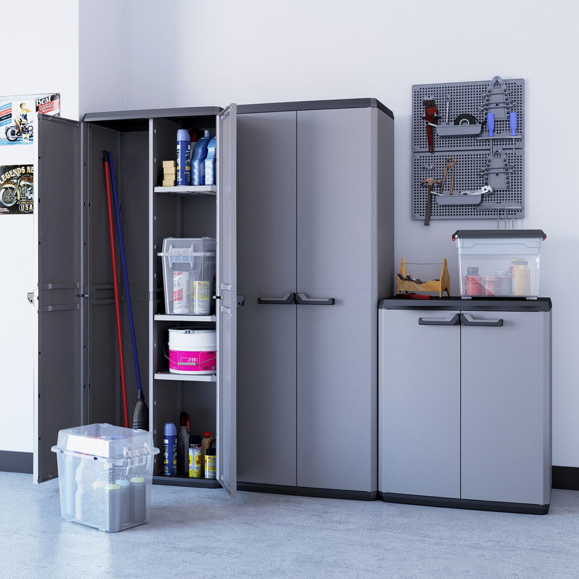    Keter Piu Tek Raflı Plastik Dolap Antrasit  