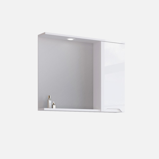 Bonitobagno Rita Aynalı 82 cm Banyo Dolabı Üst Modül Beyaz