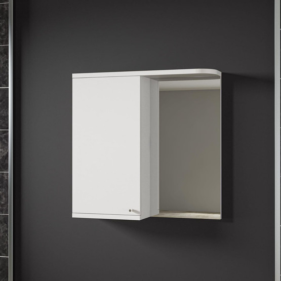 Movemo 100173 Aynalı 59 cm Banyo Dolabı Üst Modül Beyaz