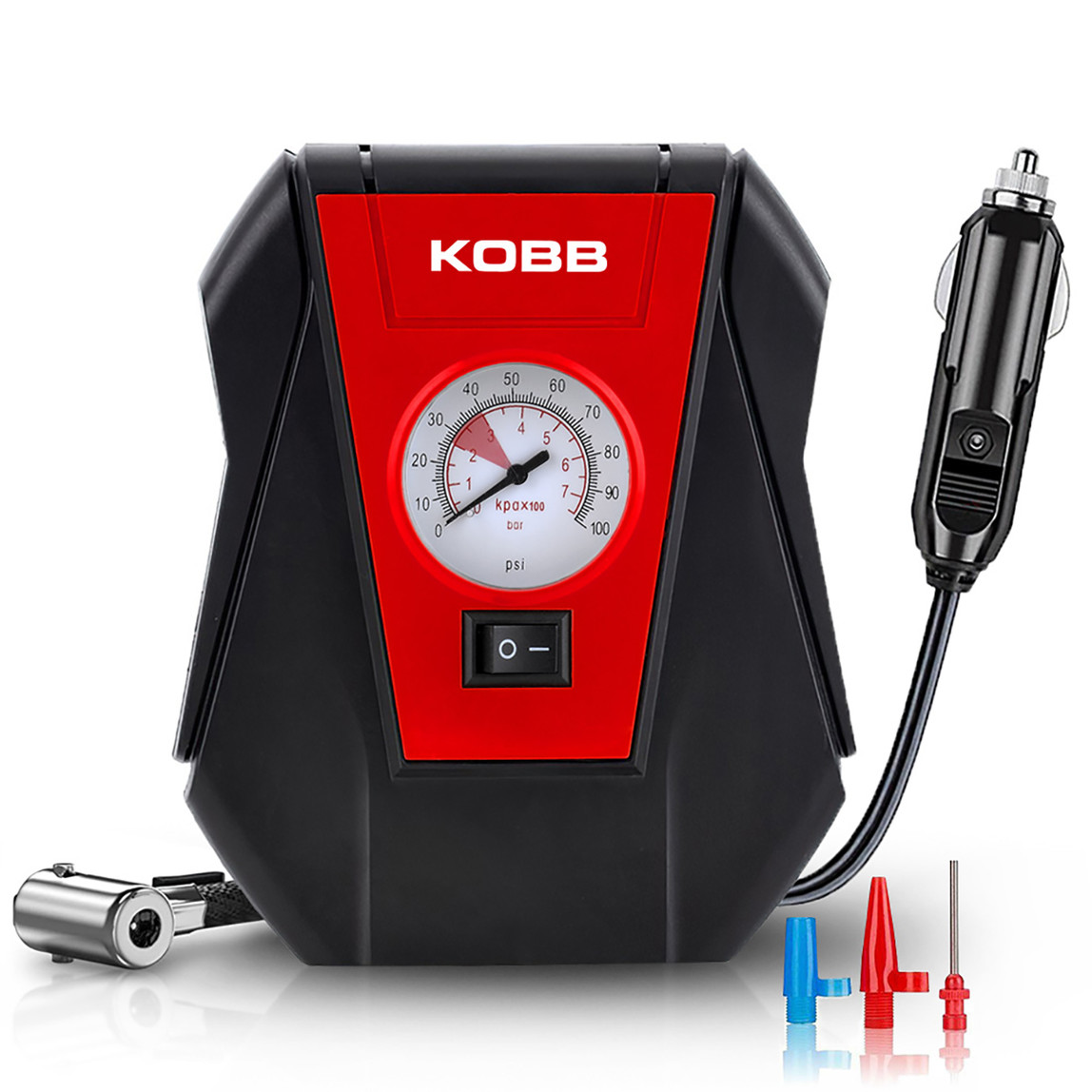    Kobb KB100 12Volt 100 PSI Analog Göstergeli Hava Lastik Şişirme Pompası 