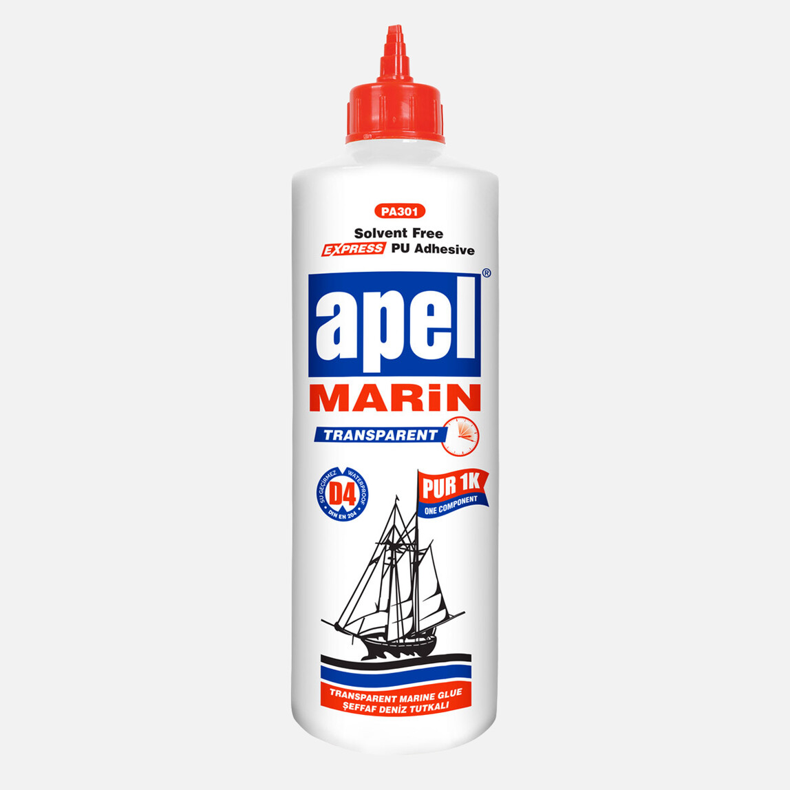    Apel 600 ml Marin Poliüretan Tutkalı Şeffaf Apel  