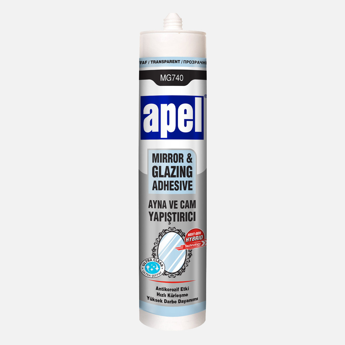    Apel 290 ml Ayna Ve Cam Yapıştırıcı Şeffaf MG740 Apel  