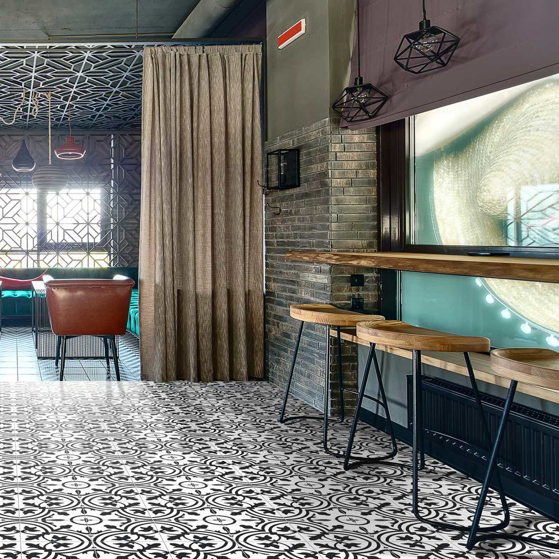    Ege Seramik Bayona Siyah 20x20cm        