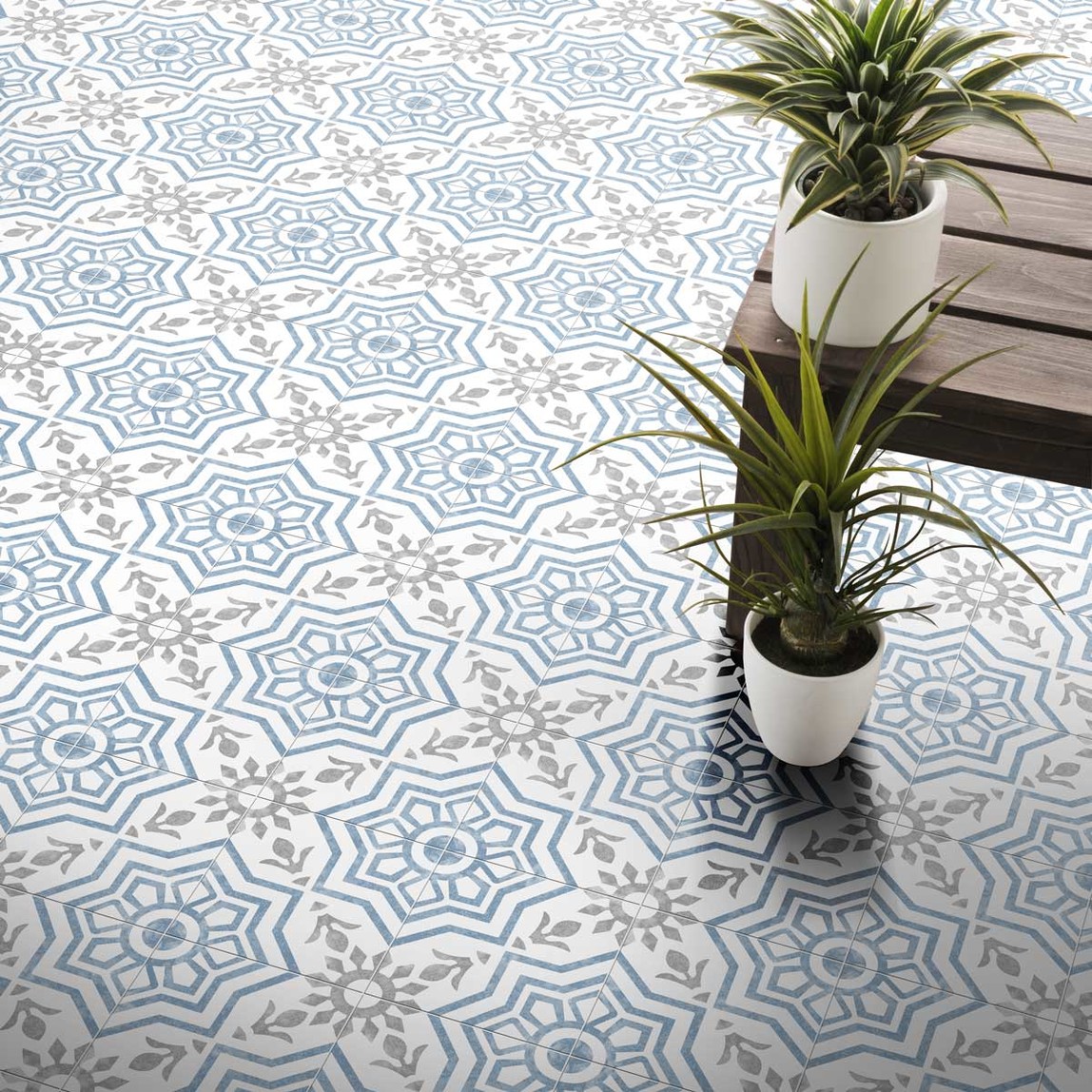    Ege Seramik Stratford Mavi 20x20cm 