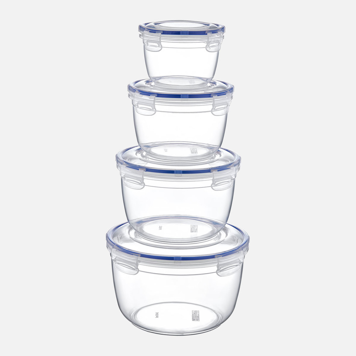    Dünya Plastik 4'lü Yuvarlak Saklama Kabı Set  