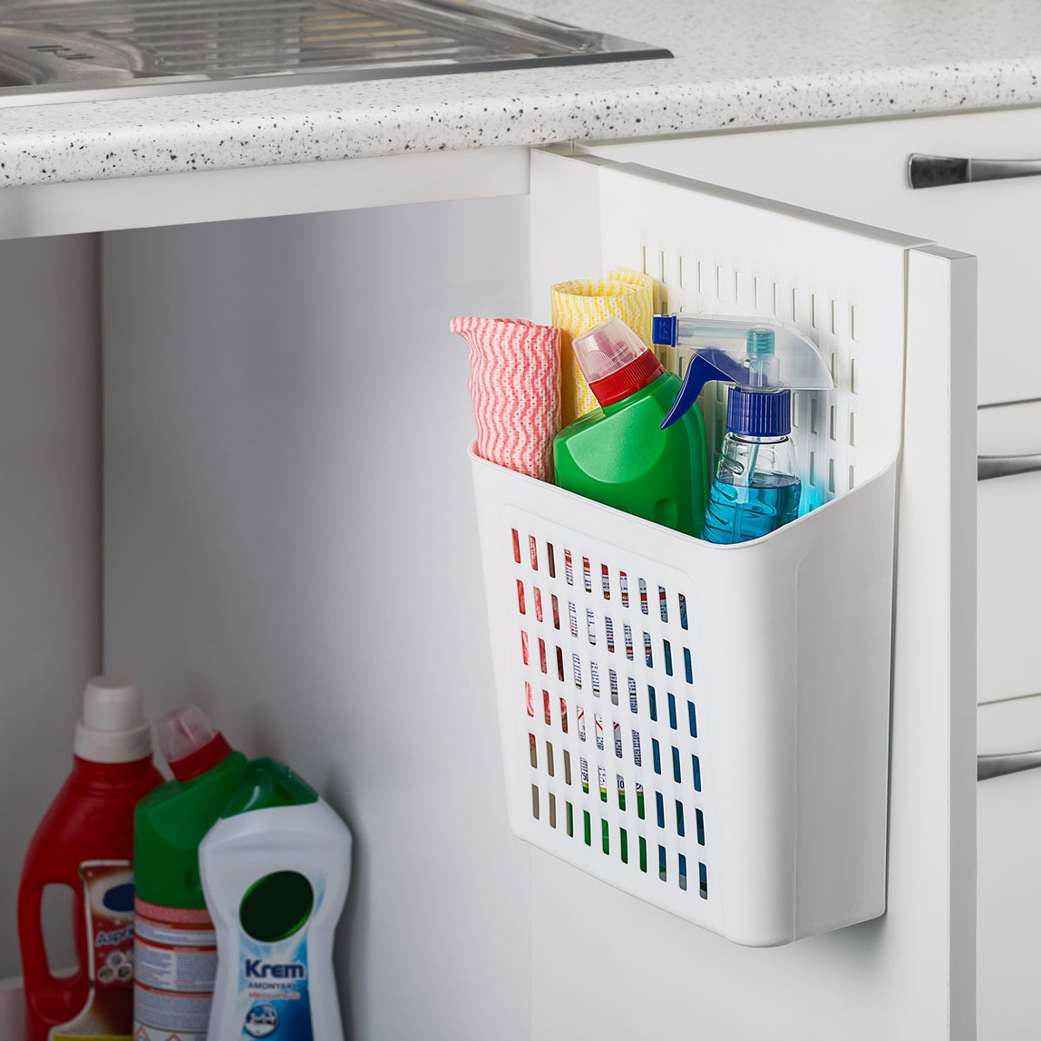    Dünya Plastik Askılı Plastik Beyaz Organizer 