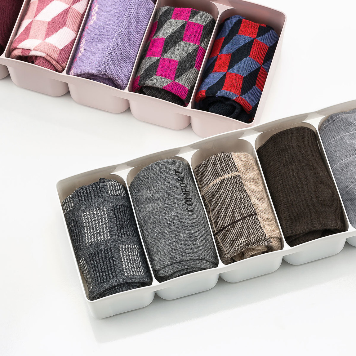    Dünya 5 Bölmeli Plastik Organizer Beyaz 