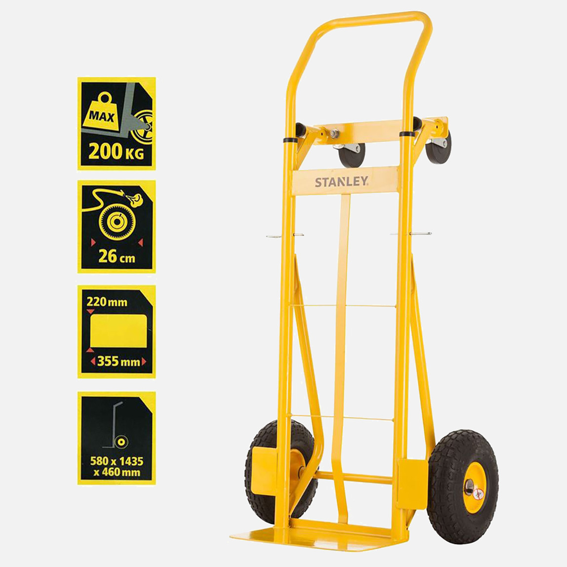    Stanley MT519 Endüstriyel Çok Fonksiyonlu El Arabası 150/200 kg 